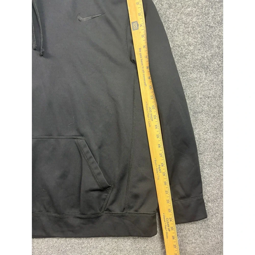 Nike Therma-FIT Hoodie Mens Large Black Pullover Swoosh Athletic Sweatshirt